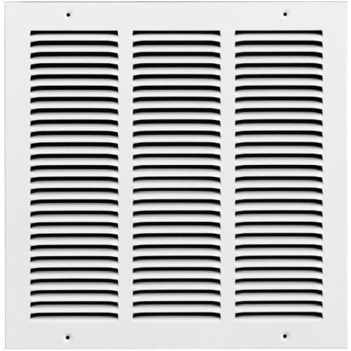 Rocky Mountain Goods Air Return Grille for 18 x 18 Duct Opening - Heavy Duty Steel - Premium Finish - Includes Screws - Louvered Design - Paintable - Matte White (Actual Dimensions 19.75 x 19.75)