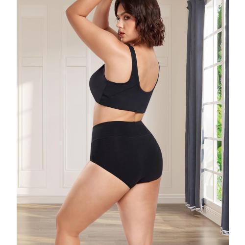 XL wirarpa Women's Underwear High Waisted Ladies Cotton Panties Soft Full Coverage Briefs 5 Pack