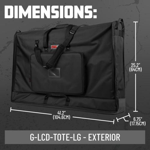 Gator Cases Padded Nylon Carry Tote Bag for Transporting LCD Screens, Monitors and TVs, 40 - 45 screen Size (G-LCD-TOTE-LG)