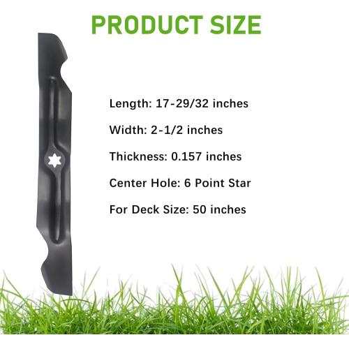KEDAKEJI 942-04053C Blades Compatible with Cub Cadet Lawn Tractors 942-04053C 50 Deck Toro Mower Replace for Cub-Cadet rzt 50 Troy Bilt 742-04053 742-04053A,3PCS