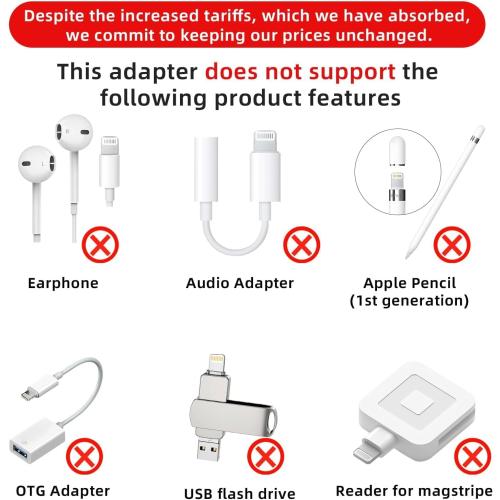 4 Pack Lightning to USB C Adapter for iPhone 15/16/17 Pro/17 Pro Max,for iPhone 17/16 Charger,17/16 Accessories,Fast Charging & Data Transfer,USB C Charger Connector Cable,Not for Audio/OTG