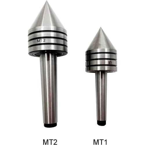 Wood Lathe Accessories MT1 Heavy Duty Live Tailstock Center Woodworking Wood Lathe Ball Bearing Rotary 60 Degree Point (MT1)