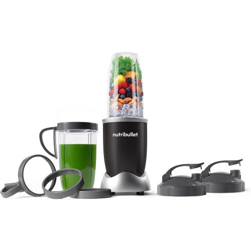 nutribullet® Pro 900W Personal Blender, 13-Piece Set, 32oz and 24oz Cups, Extractor Blade, Smoothies, Food Prep, Blends Ice and Frozen Fruit, Onyx Black, NB9-1301AK