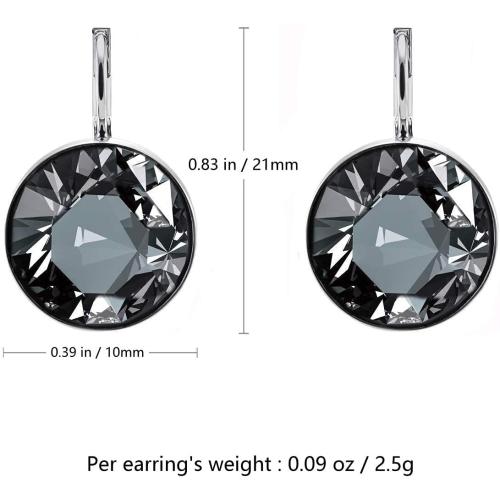 Gorgeous Solitaire Earrings for Women - Embellished with Austrian Crystals, Leverback Drop, Perfect for Any Occasion, Ideal Gifts for Women