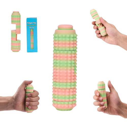All-in-One Little Ouchies Fidget Toy for Adults, Spiky Pain Stim EDC Toy with Spinner, Button Clicker , Slider& Glow in The Dark for ADHD, Anxiety .