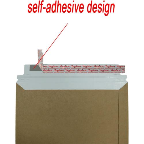 Rigid Mailers 30 Pack 7.5 x 9.5 inches Brown Self Seal Stay Flat Bulk Cardboard Kraft No Bend Mailers Peel and Seal for Document Photos Pictures Papers Files CD