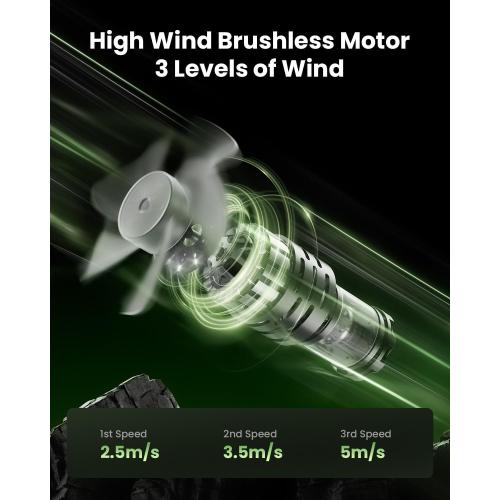 Gaiatop Portable Camping Fan with LED Lantern, Power Display 360° Head Rotation, Hanging Hook for Tent, 3 Speed Quiet Rechargeable, 4000mAh Battery Operated USB Fans for Indoor Outdoor Travel Black