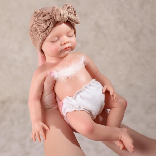 BABESIDE 16 Inch Silicone Baby Doll Weighted 4LB, Lifelike Newborn Dolls