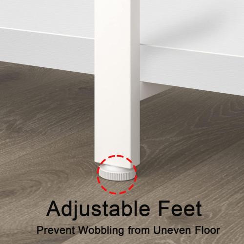 6 Tier Tall White Bookshelf, Industrial Modern Vertical Metal and Wood White Bookcases 6 Shelf,Farmhouse Open Large Storage Book Shelves & Display Book Shelf for Bedroom Living Room Office