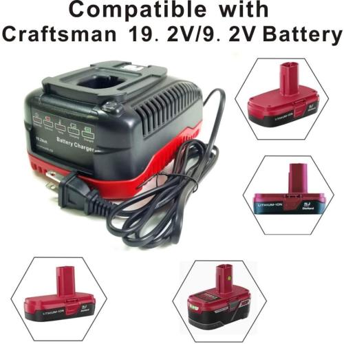 9.6V 19.2V Compatible with Craftsman C3 Battery Charger, Replace Craftsman Ni-Cd & Lithium-Ion Charger XCP 315.CH2045, CH2021, 140152001, 315.CH2021,CH2045,17311, 315.CH2030.140152004