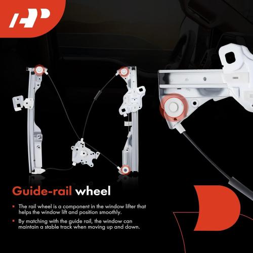 A-Premium Electric Power Window Regulator Without Motor Compatible with Infiniti G35 2003 2004 2005 2006 2007, Front Left Driver Side, Coupe Only, Replace# 80721AM803
