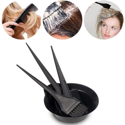 Hair Dye Color Brush and Bowl Set, Black