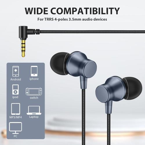 Wired Earbuds for School Chromebook Laptop PC, Noise Canceling Ear Buds with 3.5mm Plug in Audio Jack Microphone HiFi Stereo Wired Headphone Corded Earphone for Kindle Fire School Travel MP3, Black ?
