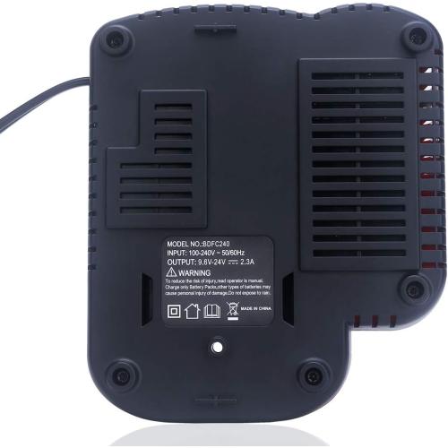 BDCCN24 BDFC240 Multi-Volt Battery Charger for Black Decker FSMVC 18V 14.4V 12V 9.6V 24V NiCD&NiMH Battery Black & Decker Firestorm HPB18 A1718 FS18FL HPB14 HPB12 HPB24