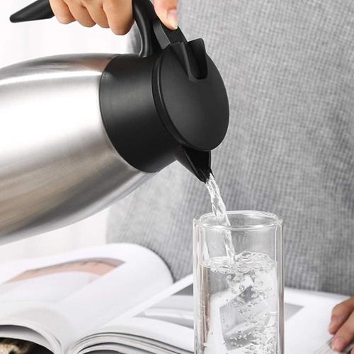 68oz Coffee Carafe Airpot Insulated Coffee Urn Stainless Steel Vacuum Thermal Pot Flask for Coffee, Hot Water, Tea, Hot Beverage - Keep 12 Hours Hot, 24 Hours Cold