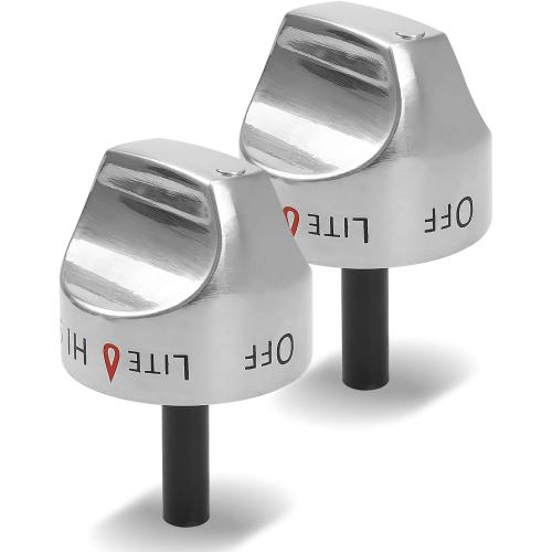 WB03K10265 2 Pcs Burner Control Knobs Fit for GE Gas Stoves | Replace AP4363671 PS2339711 WB03K10242, Stainless Steel Stove Knob