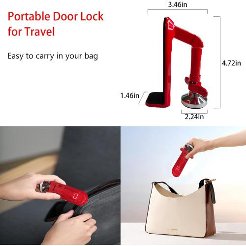 Door Stoppers Security, Portable Door Lock for Travel, Hotel Safety Device