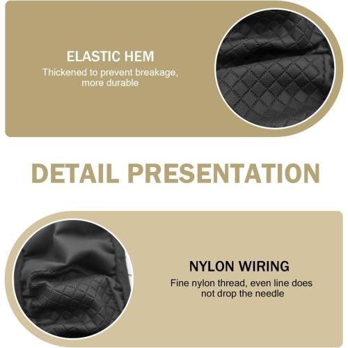 Car Steering Wheel Cover, Microfiber Leather Steering Wheel Cover，Anti-Slip Breathable Steering Wheel Protector，15 inch Universal for SUV, Truck, Van (Black)
