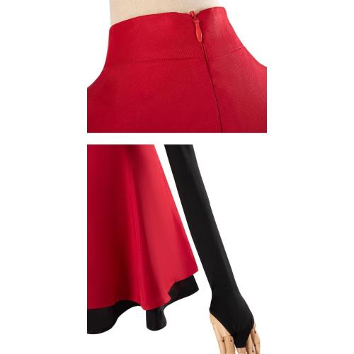 Size S ..Adult Charlie Morningstar Costume Red Dress Suit Halloween Cosplay Outfit Hell Princess Retro Uniform Skirt