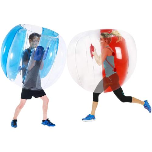 SUNSHINEMALL 2 Pack Inflatable Bumper Balls for Adults (4ft/1.2m) Giant Sumo Balls Body Bumpers Balls Buddy Zorb Ball Outdoor Toys for Kids Yard Human Bubble Ball Hamster Ball(Red Blue, 48inch)
