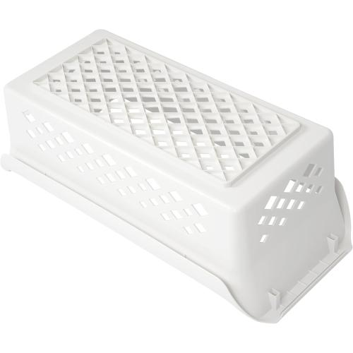 HECASA Storage Basket for Frigidaire Chest Freezer Crisper Drawer Accessory ABS Plastic Replacement 5304512718 White Universal