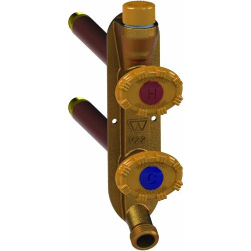 Woodford V22CP-12-MH Vertical Hot and Cold Wall Faucet, Bronze