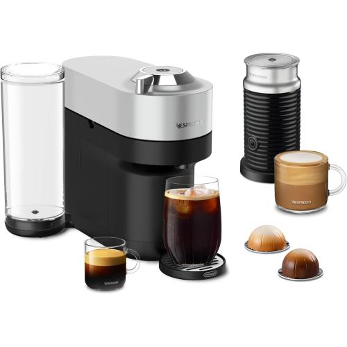 Nespresso Vertuo Pop  Deluxe by De'Longhi with Aeroccino, Silver