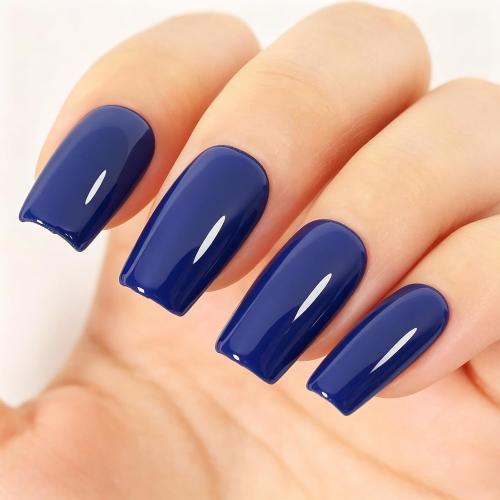 Deep Navy Blue Gel Nail Polish - 15ml Self-Leveling, Chip-Resistant, Lasts 28  Days for Salon Manicure at Home