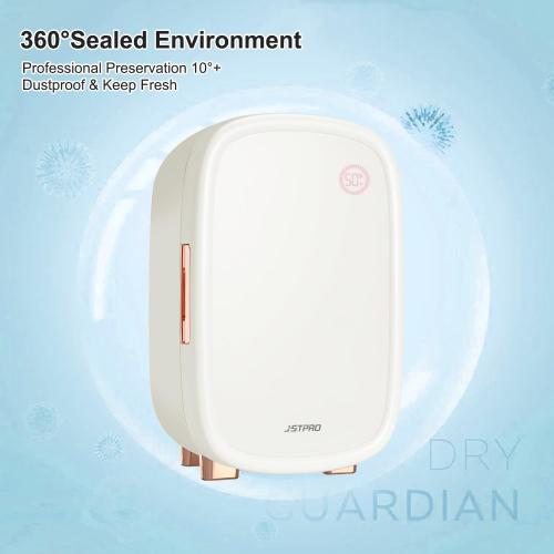 JSTPRO Skincare Fridge 12 Liter, Beauty Fridge for Comestic storage 10°C/50°F   Intelligent Constant Temperature Control Mini Refrigerator, White Compact Cosmetics Refrigerator for Makeup Lipstick