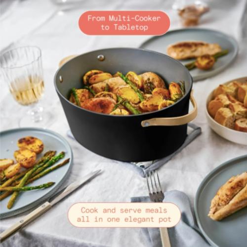 10-in-1 6Qt Electric Multi-Cooker – Slow Cooker, Rice Cooker, Steamer & More | Touch Control, Oven-Safe, Dishwasher-Safe (Black)