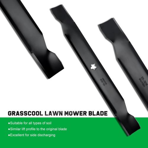 42 Inch Mower Blades for Craftsman LT1000 LT2000 T110 YT3000 138971 532138971 Poulan Pro 42 Deck Riding Mower Lawn Tractor PP19A42 Husqvarna YTH18542 (5 Point Star)