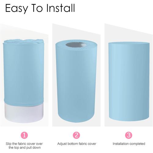 Wokceer Spandex Cylinder Stand Covers for Party 3Pcs Cylinder Pedestal Covers Plinth Stand Pillar Cover for Birthday Party Wedding Props Decor Dusty Blue