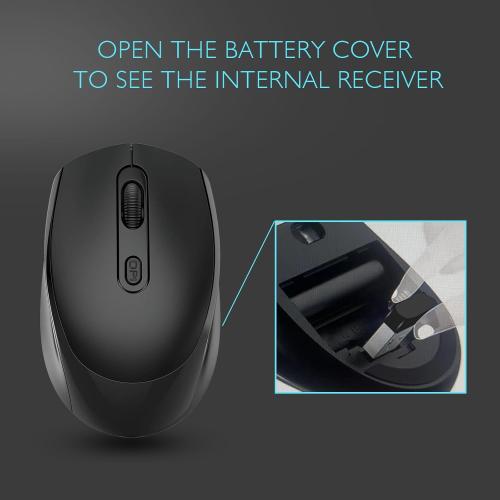 ONE-UP Wireless Mouse, 2.4G, Silent, USB Nano Receiver, for Laptop, Chromebook, PC, Mac, Windows and School Work (Grey)