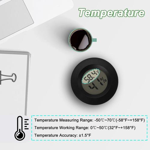 Serundo Auto Digital Hygrometer Thermometer Indoor/Outdoor Hygrometer 4PC