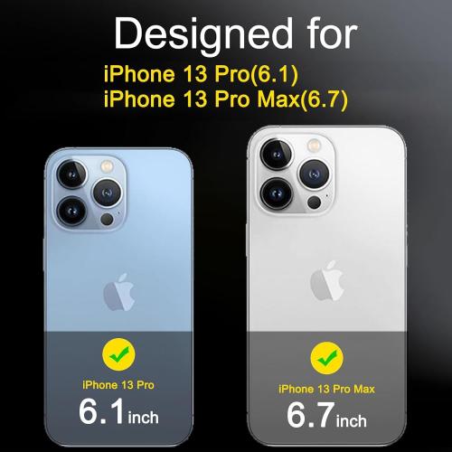 Ferilinso Designed for iPhone 13 Pro Max Camera Lens Protector, Designed for iPhone 13 Pro Camera Lens Protector, 3 Pack 9H Tempered Glass, Night Shooting Mode, high definition, Case Friendly