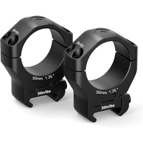 Black Pair of Arken Optics Halo Scope Rings Precision Picatinny Riflescope Mounts
