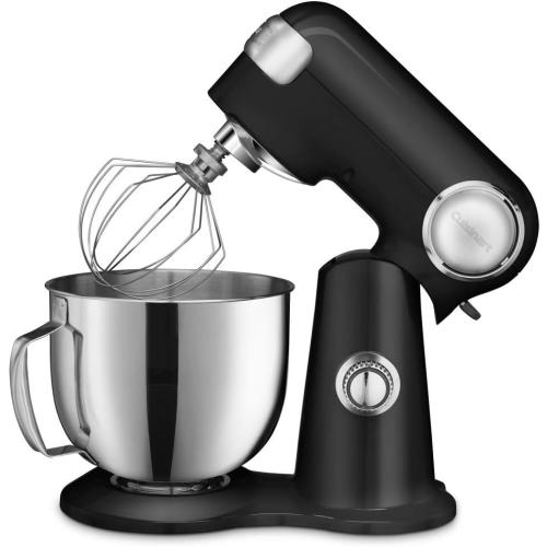 Cuisinart Stand Mixer, 12 Speed, 5.5 Quart Stainless Steel Bowl, Chef’s Whisk, Mixing Paddle, Dough Hook, Splash Guard w/ Pour Spout, Onyx, SM-50BK, Manual‼️Light dirt‼️