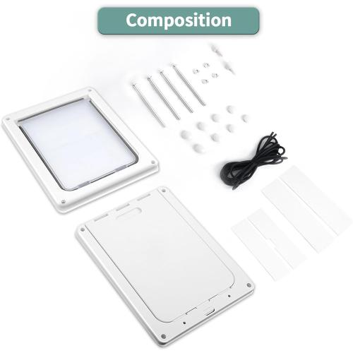 Large Doggie Door with Magnetic Locking Panel for Home Security - Durable & Weatherproof 17x14 for Medium to Large Dogs, Cats, Pets. Easy to Install