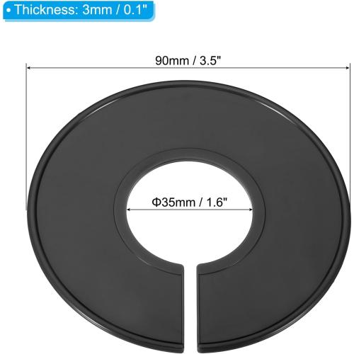 PATIKIL Clothes Dividers, 12 Pack Closet Clothing Rack Size Dividers Blank Labels Sorting Round Separator for Closet, Black