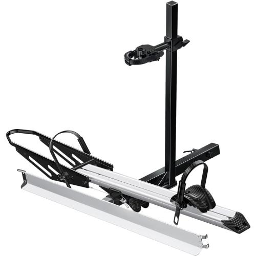 Young Electric Hitch Mount Single Bike Rack with Ramp for Electric Bike, 100 lbs. Capacity Bike Carrier for Truck, Trailer, RV, SUV‼️light scratches some hardware maybe missing‼️