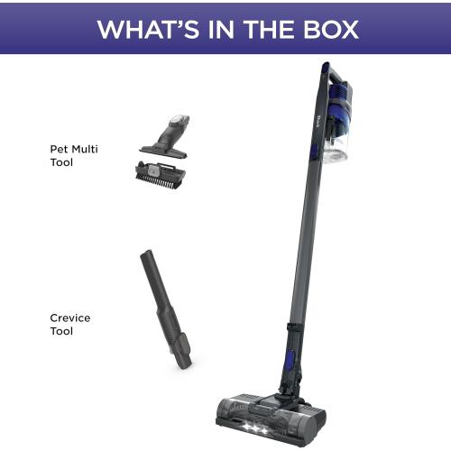 Shark | Pet Cordless Vacuum Cleaner | LED Headlights | Removable Handheld Vacuum for Pet Hair | Crevice Tool & Pet Multi-Tool Included | 40min Runtime | For Carpet & Hard Floors | Grey | IX141