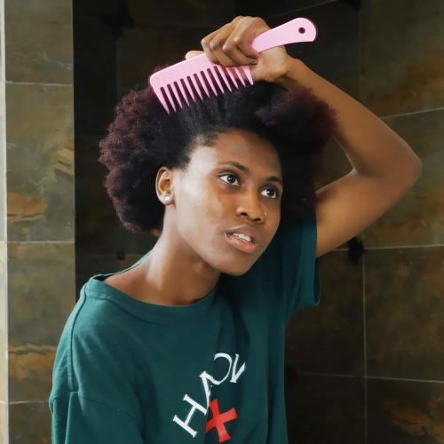 NuAngela Wide Tooth Comb, Large Handle Detangler Smooth Hair Combs For Long Oily Curly Thick Hair, Reduce Hair Loss&Damage Breakages, Salon Styling Comb For Women