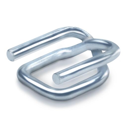 1 1/4 Galvanized Banding Strapping Metal Wire Buckle for Packaging Pallet Polypropylene Poly Woven Composite Cord Strap Nylon Band (120 Pcs)
