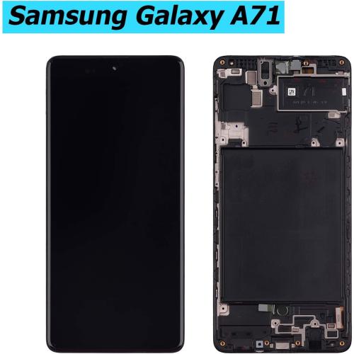 Vvsialeek Replacement AMOLED Display Compatible with Samsung Galaxy A71 A715 SM-A715F 2019 6.7 inch LCD Digitizer Touch Screen Assembly Frame with Toolkit (Black)…