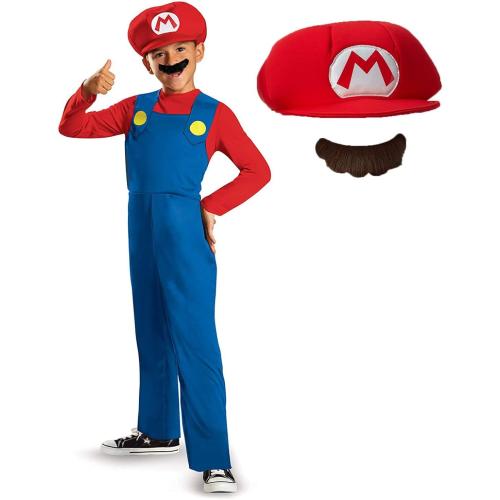 Nintendo Super Mario Costume, Officially Licensed Super Mario Brothers Boys Costume
