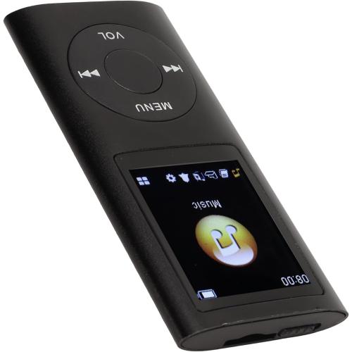 Multifunctional Portable MP3 Music Player with Large Memory Capacity and Premium Material for Music Enthusiasts (Black)