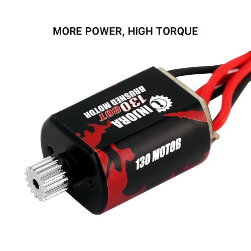INJORA 130 Brushed Motor 80T with Stainless Steel Pinion for FMS FCX24 1/24 RC Crawler Upgrade