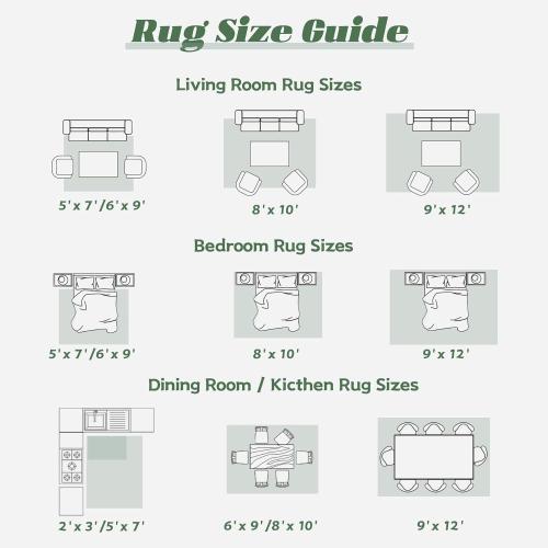 Area Rug 8x10 Washable Rug, Vintage Boho Medallion Rugs Non-Slip Soft Low Pile Large Distressed Rug Indoor Retro Carpet for Living Room Bedroom Dining Room Home Office (Green Beige, 8'x10')