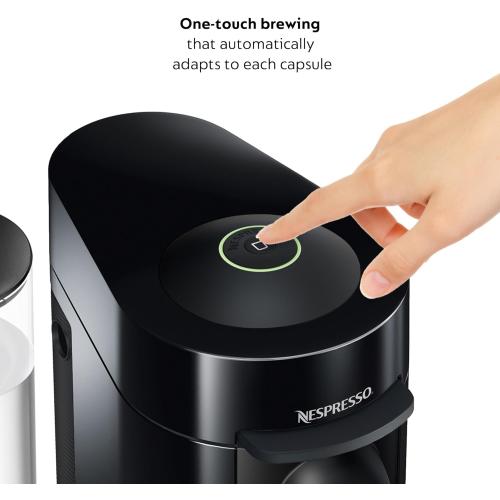 Nespresso VertuoPlus Coffee and Espresso Machine by De'Longhi with Milk Frother, Ink Black