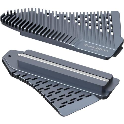 ElecGear PS5 NVMe SSD Heatsink, EL-P5C Heat Pipe   Solid Aluminum Cooler for PlayStation 5 Internal PCIe M.2 NVMe 4.0 Gen4 Memory, Re-Designed SSD Mounting Post Kit - (Not for Slim/Pro)